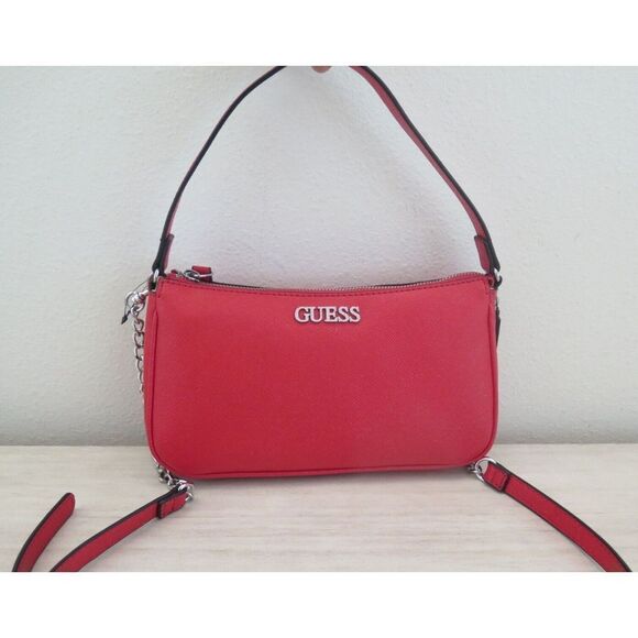 Guess DD801670 Women's Red Karlan Mini Crossbody Handbag Purse - Picture 4 of 12